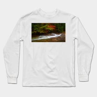 Stream in Franconia Notch State Park Long Sleeve T-Shirt